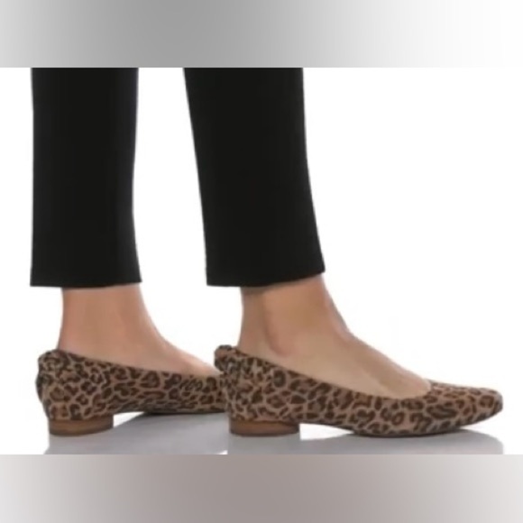 NEW including the Box!  Bernardo Eloisa Sand Cheetah Vegan Suede Bow Flat 11 M - Picture 8 of 13